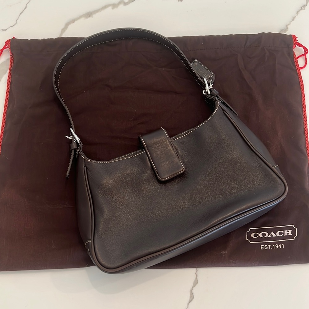 Chocolate Brown Leather AUTHENTIC Coach Purse
